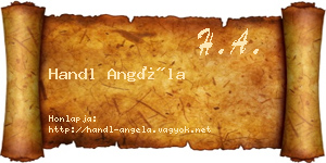 Handl Angéla névjegykártya